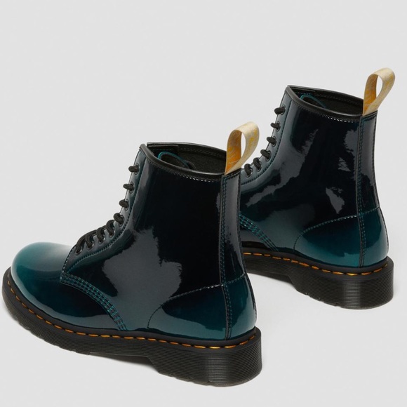 Dr. Martens Black Teal Gloss-1460 LACE UP BOOTS Vegas EU36 NIB LAST PAIR!! - Picture 5 of 14